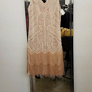 Modern 20's beaded flapper dress